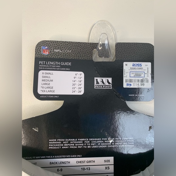 NFL Philadelphia Eagles Pet Jacket Size L - Picture 7 of 8